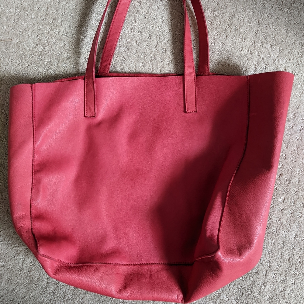 Velvet Clover Leather Tote Bag